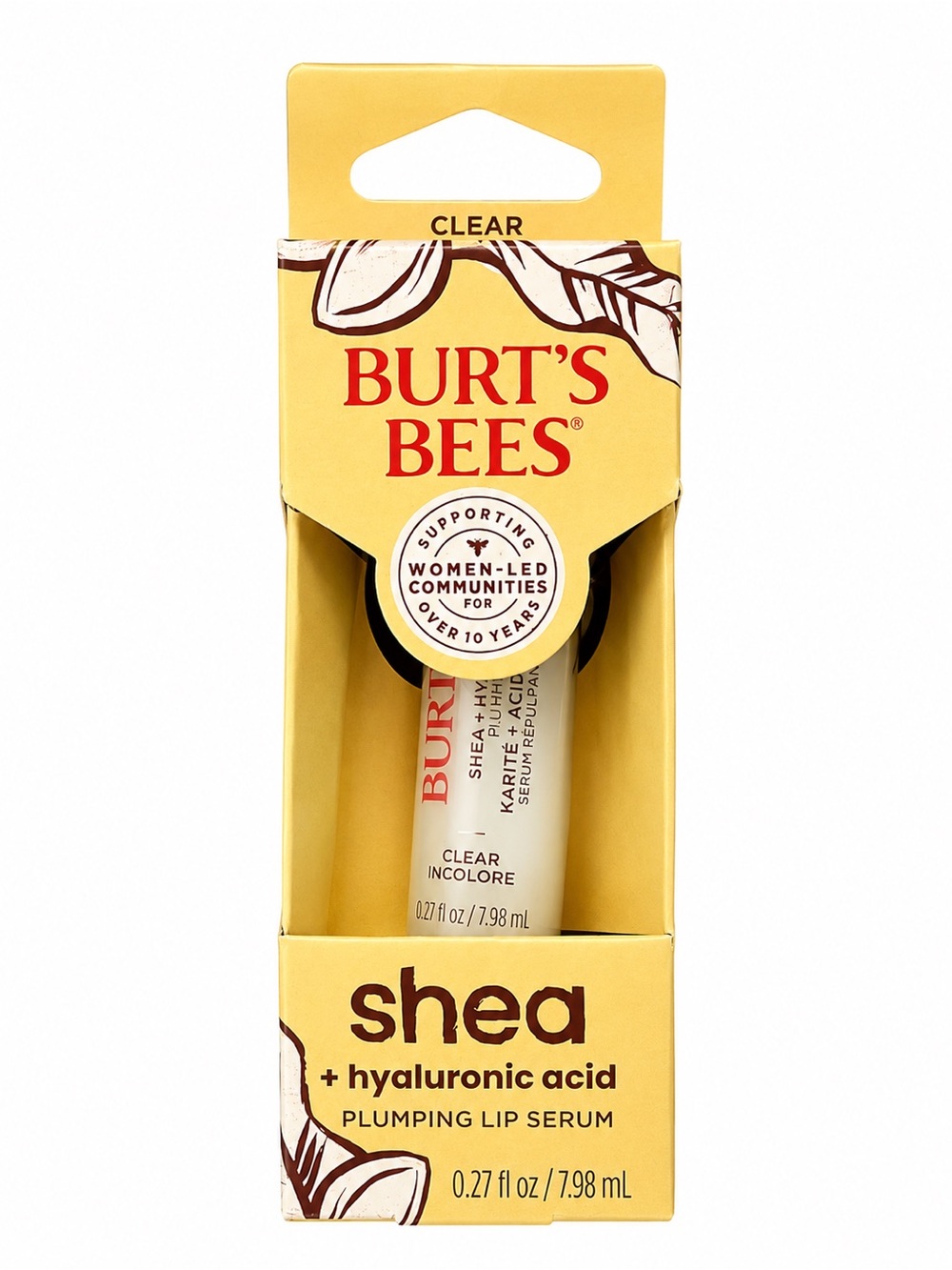 Burt's Bees Clear Shea + Hyaluronic Acid Plumping Lip Serum